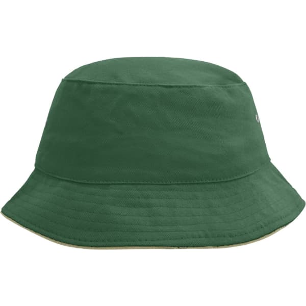 A green Fisherman Piping Hat with a wide brim and a simple design, featuring a logo.