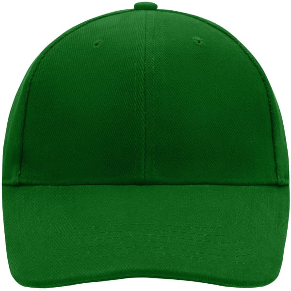 A low-profile green 6-panel cap with a plain design and a logo on the front.