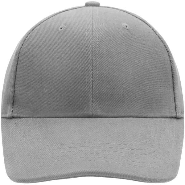 A low-profile grey six-panel cap featuring a curved brim and a brand logo on the front.