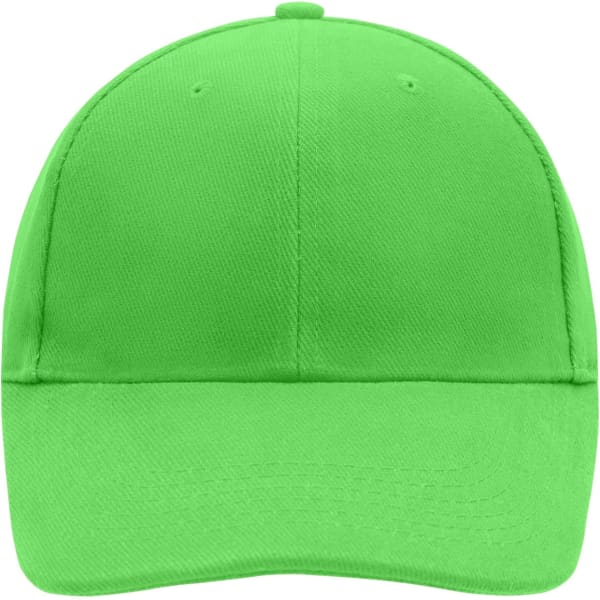A low-profile six-panel cap in vibrant green with a curved brim and a logo on the front.