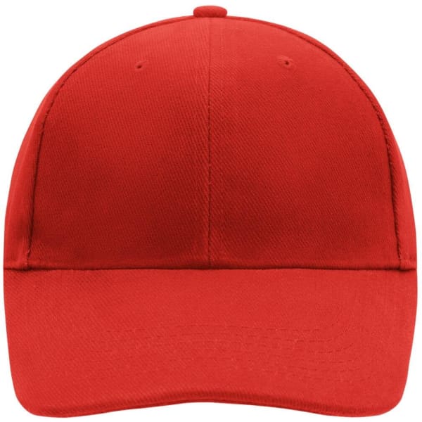 A red low-profile six-panel cap with a curved brim and no visible logos or embellishments.