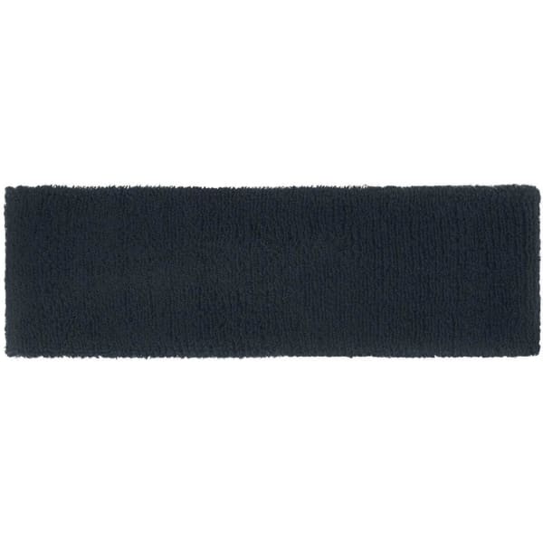 A dark navy Terry Headband with a soft, textured surface and a simple design. It features a logo.