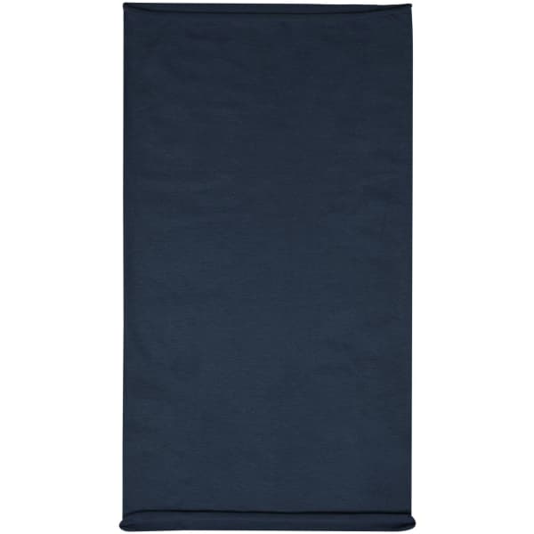 A navy blue headband made of cotton with a logo. Suitable for headwear accessories.