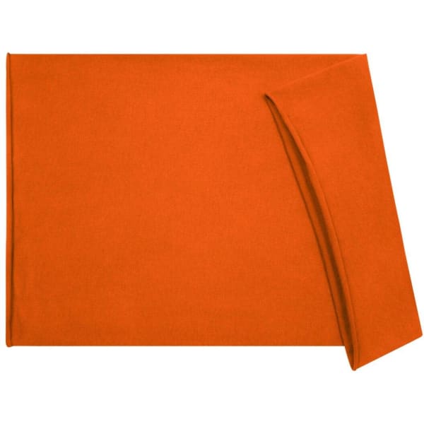 An orange headband made of X-Tube Cotton, featuring a simple design and a folded edge.