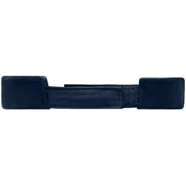 A navy blue fashion sunvisor with a simple, sleek design. It features a logo on the side.