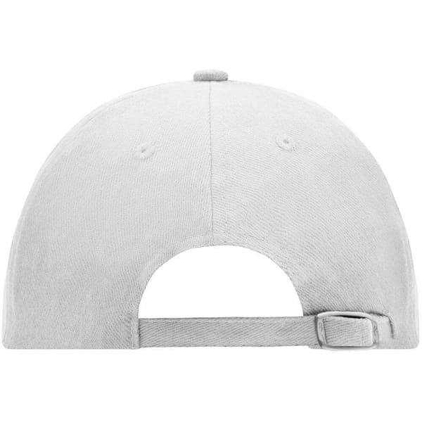 A grey 6-panel cap featuring a curved peak and adjustable strap at the back, with a logo on the side.