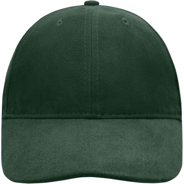 A dark green, six-panel softlining cap with a curved brim and ventilation holes. It features a logo on the front.
