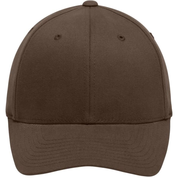 A brown Original Flexfit® Cap with a structured design and branding on the front.