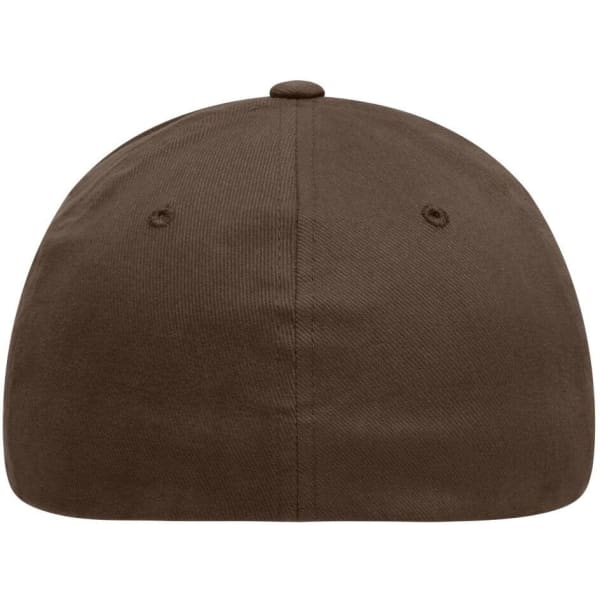 A brown Flexfit® cap featuring a rounded crown and no visible logos or branding.