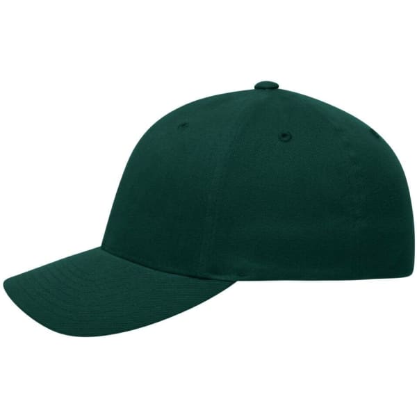 A dark green Original Flexfit® cap with a curved brim and a seamless design, featuring a logo on the side.