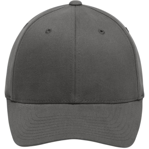 A grey Original Flexfit® Cap with a curved peak and a fitted design. It features branding on the side.
