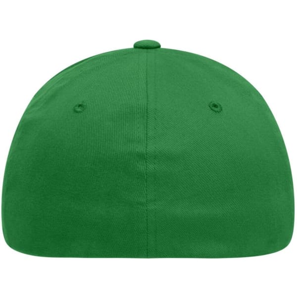 A green Original Flexfit® cap with a rounded crown and ventilation holes, featuring a logo on the side.