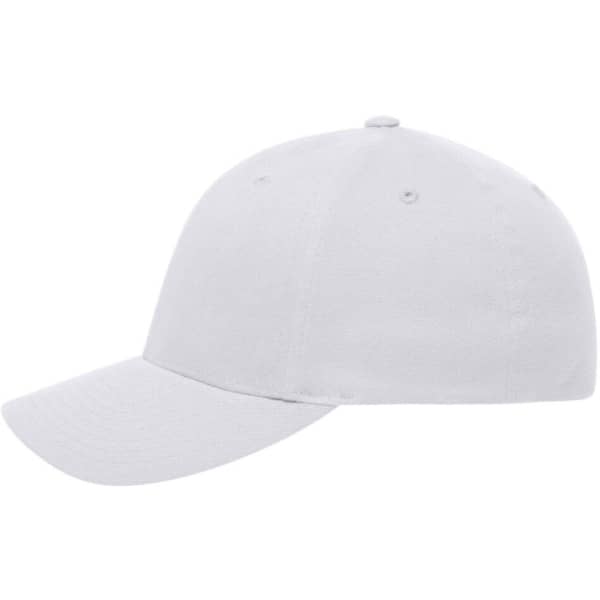 A white Original Flexfit® cap with a curved brim and a structured design. It features a logo on the front.