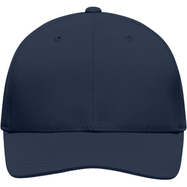 A navy blue Flexfit® cap with a structured design and a branded logo on the front.