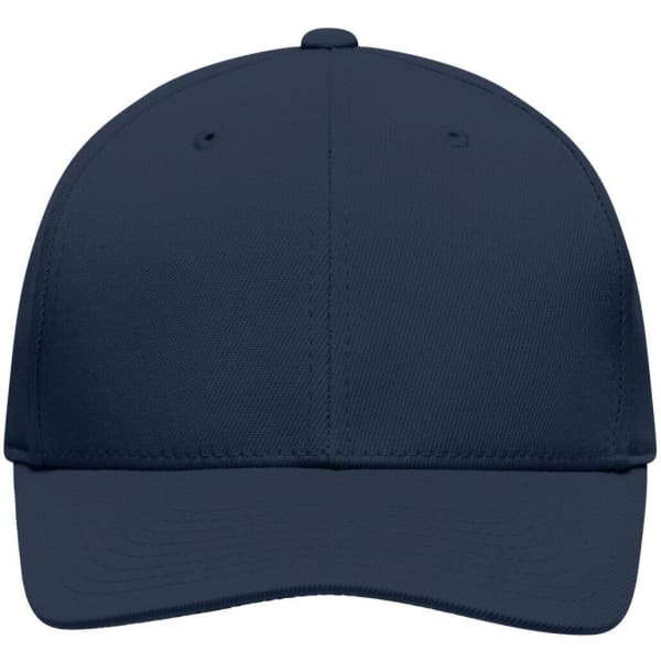 A navy High Performance Flexfit® cap with a structured design and a logo on the front.