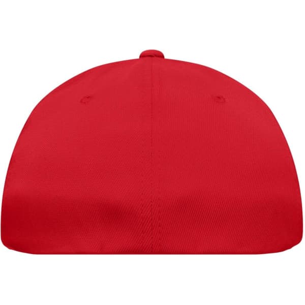 A red High Performance Flexfit® cap with a smooth, rounded top and no visible logos or branding.