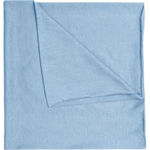 Light blue polyester bandanna with a soft texture, featuring a folded corner. It has a simple, elegant design.
