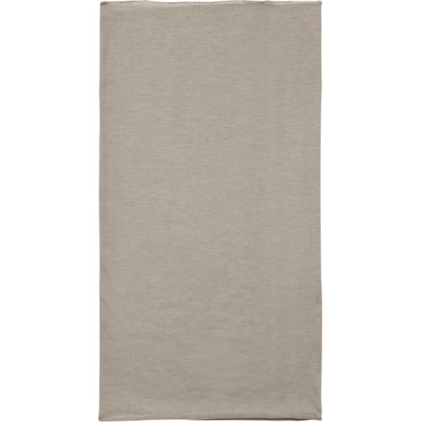 A beige bandanna made from Economic X-Tube Polyester, featuring a logo. Suitable for headwear.