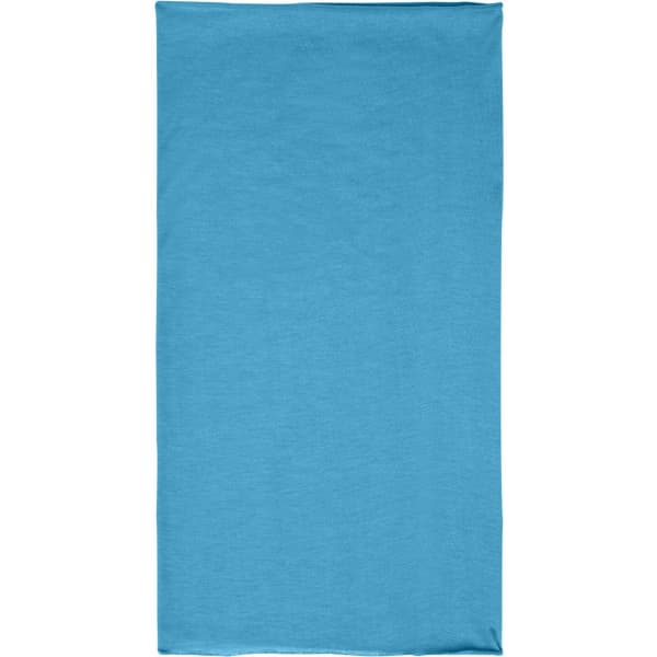 A blue Economic X-Tube Polyester bandanna, featuring a simple design and fabric texture.
