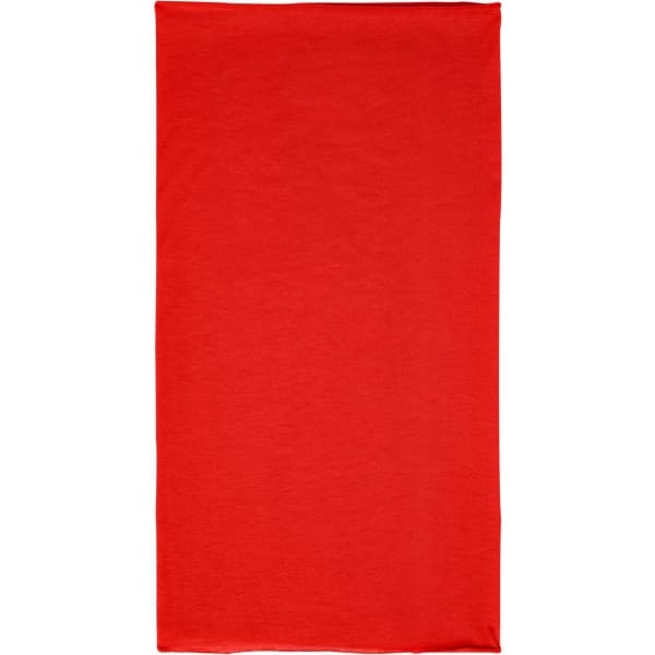 A bright red Economic X-Tube Polyester bandanna, featuring a simple design, suitable for headwear.