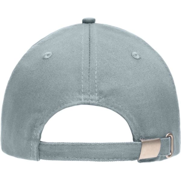 A light blue 5 Panel Sandwich Cap featuring a strap closure and a logo on the back panel.