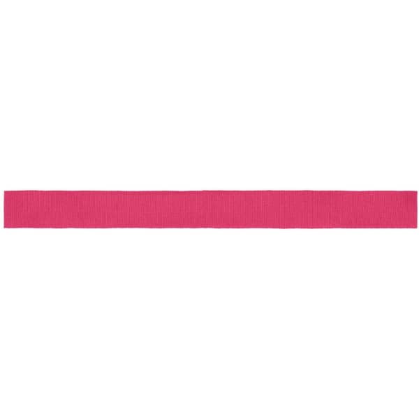 A pink ribbon placed horizontally, suitable for promotional use. It has a plain appearance without any logos or branding.