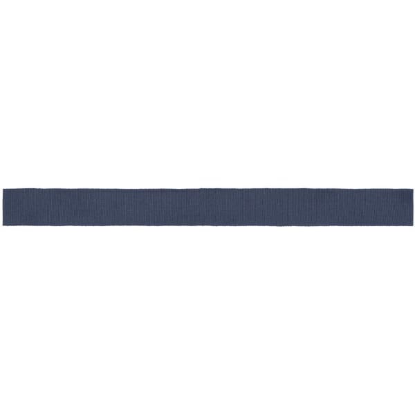 A navy ribbon for promotional use, designed for attaching to hats. Features a simple, unembellished design.