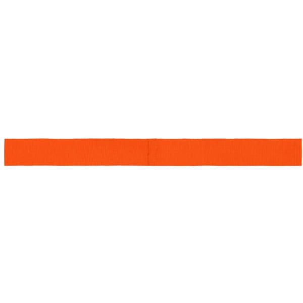 An orange ribbon for promotional use, featuring a plain design without any markings or logos.