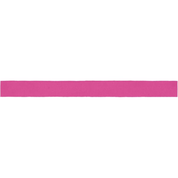 A pink ribbon for promotional use, featuring a smooth texture and an even width throughout.