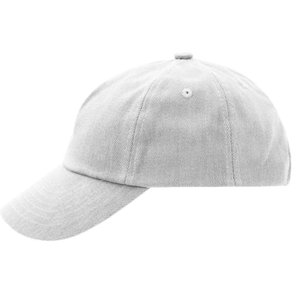 A grey kids' 5-panel cap with a curved brim and a logo on the front.