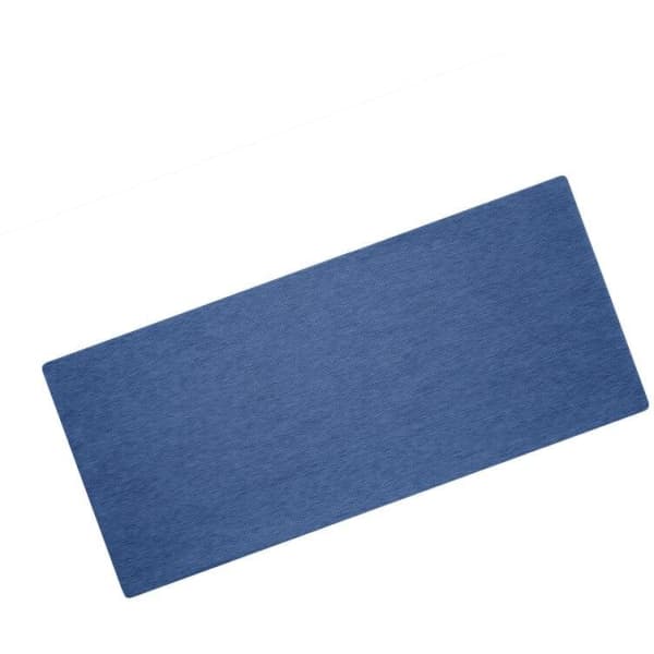 A blue Bio Cotton headband displayed flat, featuring a simple design and a logo.