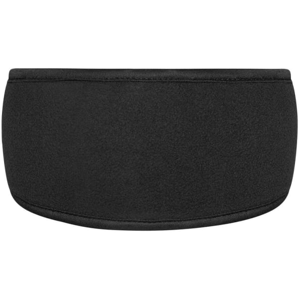 A black Thinsulate™ headband with a smooth finish and a simple design, featuring a logo.