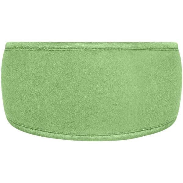 A green headband made from Thinsulate™ material, featuring a smooth, soft texture and no visible logos.