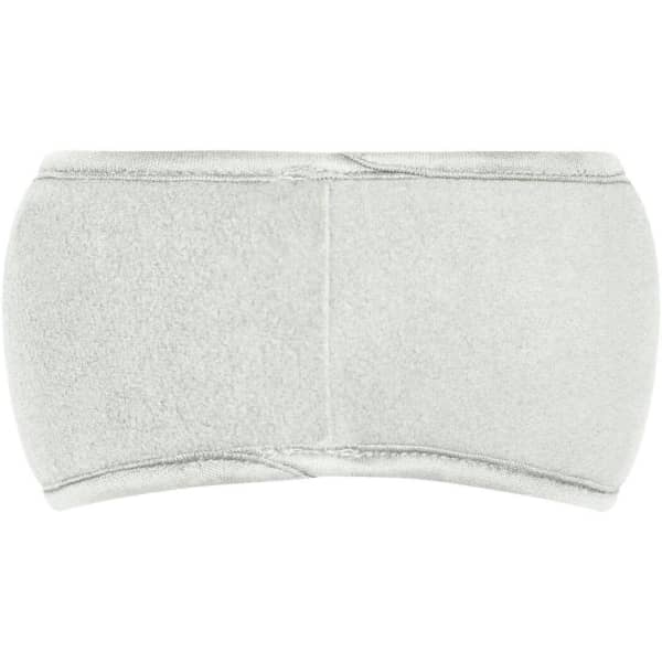 A grey Thinsulate™ headband with a smooth texture and a simple design, featuring a logo.