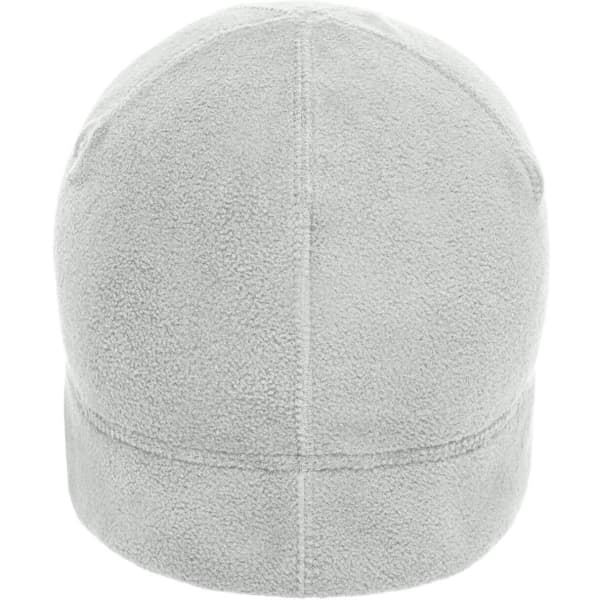 A light grey microfleece beanie with a simple design and no visible logos.