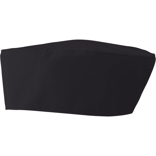 A black chef's skull cap with a simple design and no visible logos.