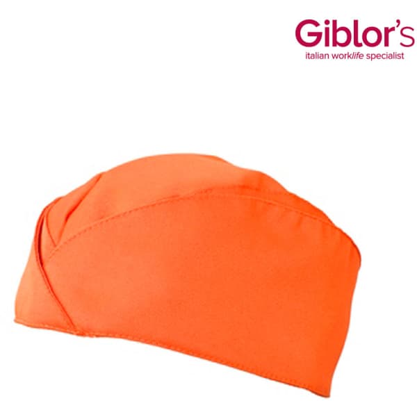 An orange Panarea Hat with a modern design and a logo is displayed.