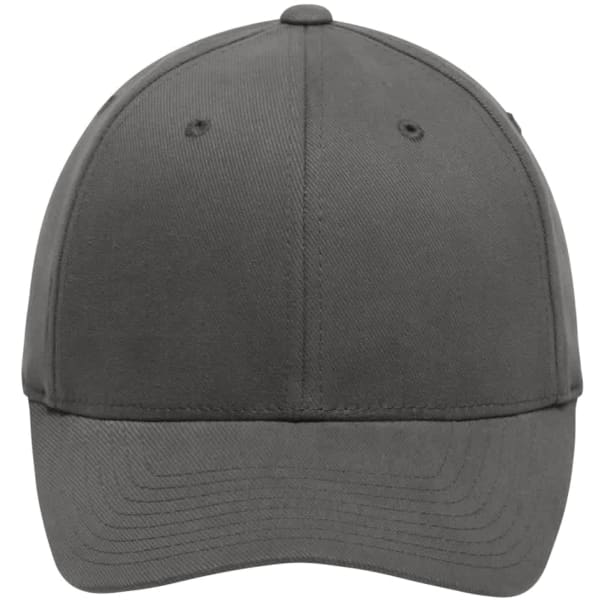 A grey Original Flexfit Cap, featuring a rounded crown and a curved brim, with a logo on the side.