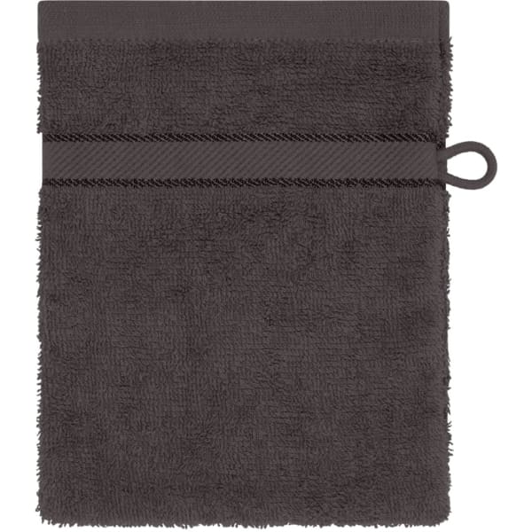 A dark grey flannel product with a textured surface and a hanging loop. It has a simple, solid design.