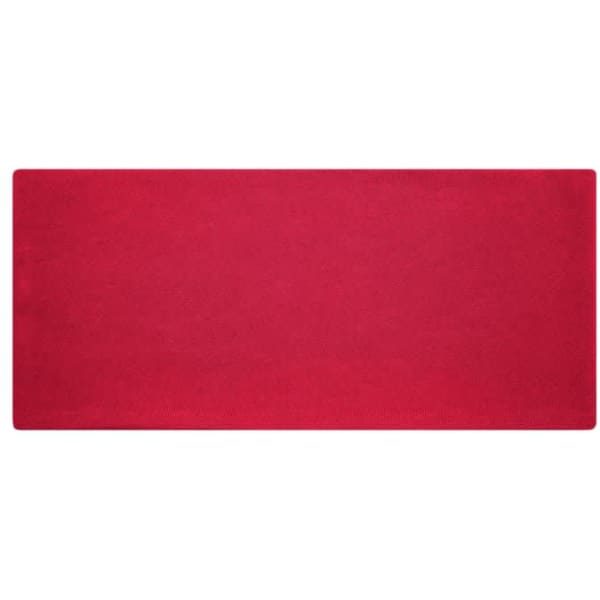A red bio cotton headband displayed on a white background, featuring a simple and sleek design.