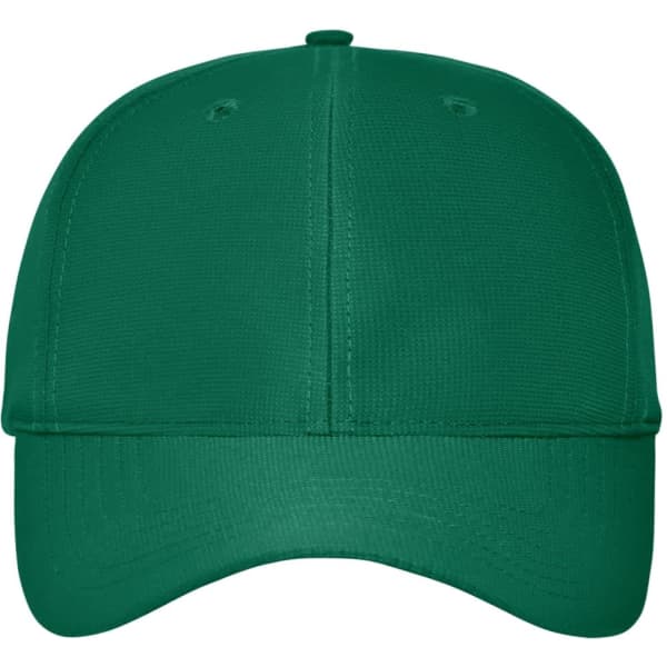 A green 6-panel workwear cap with a rounded crown and a visible logo.