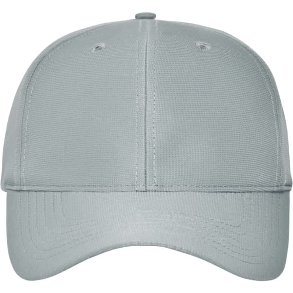 A light grey 6-panel workwear cap with a curved brim and a logo on the front.