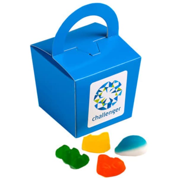 Coloured Noodle Box with Christmas Mixed Lollies