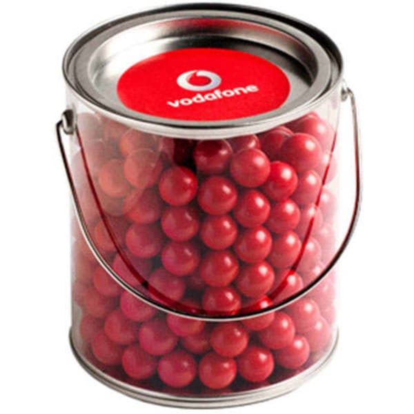 Big PVC Bucket with Orange Choc Drops 800g