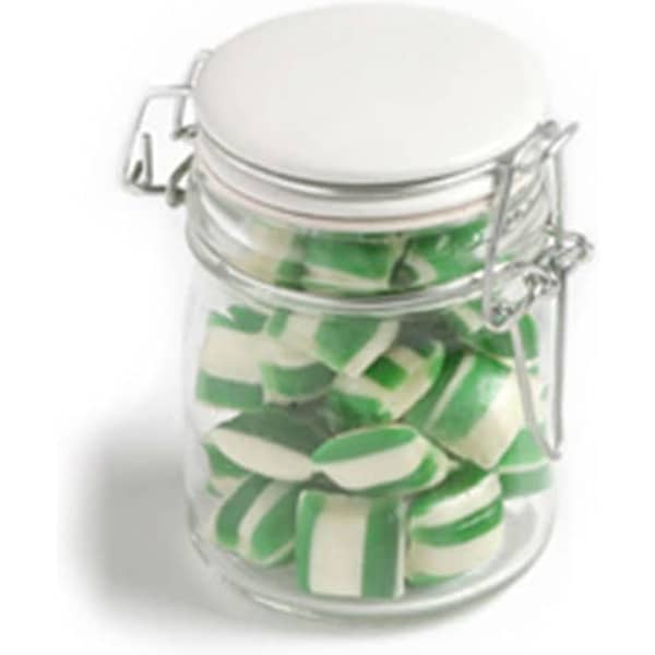 Glass Clip Lock Jar with Humbugs 160g