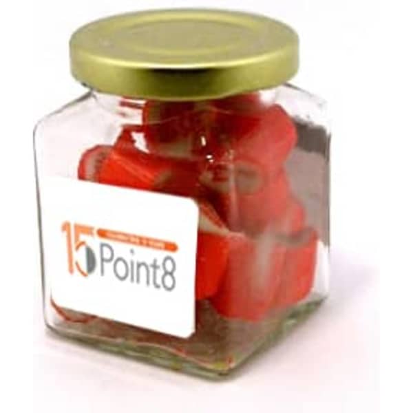 Square Jar with Personalised Rock Candy 135g