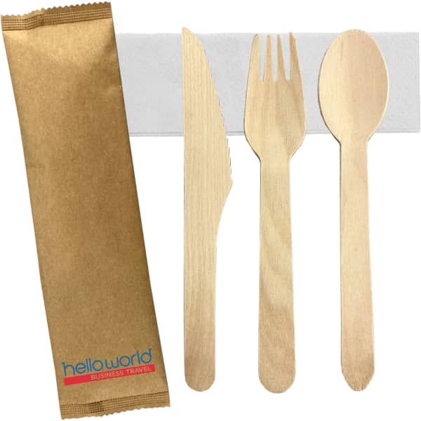 3pcs Wooden Cutlery Set