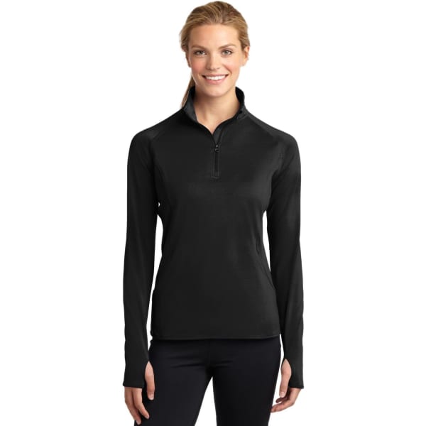 Sport-Tek Ladies Sport-Wick Stretch 1/2-Zip Pullover