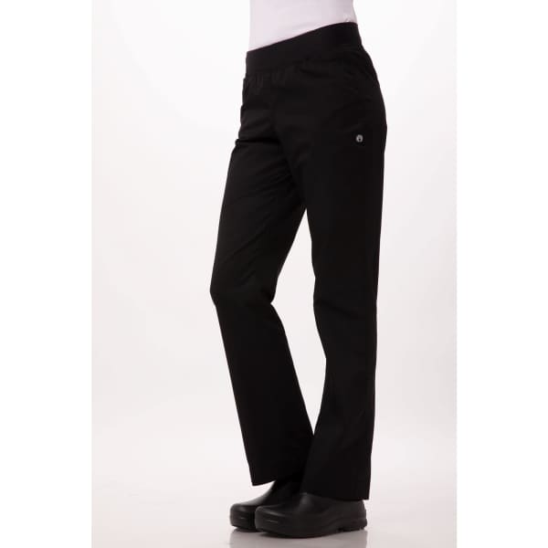 Lightweight Slim Women’s Chef Pants Black