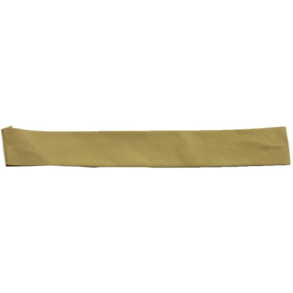A tan straw hat with a toggle for securing it in place. Features a simple design and durable material.